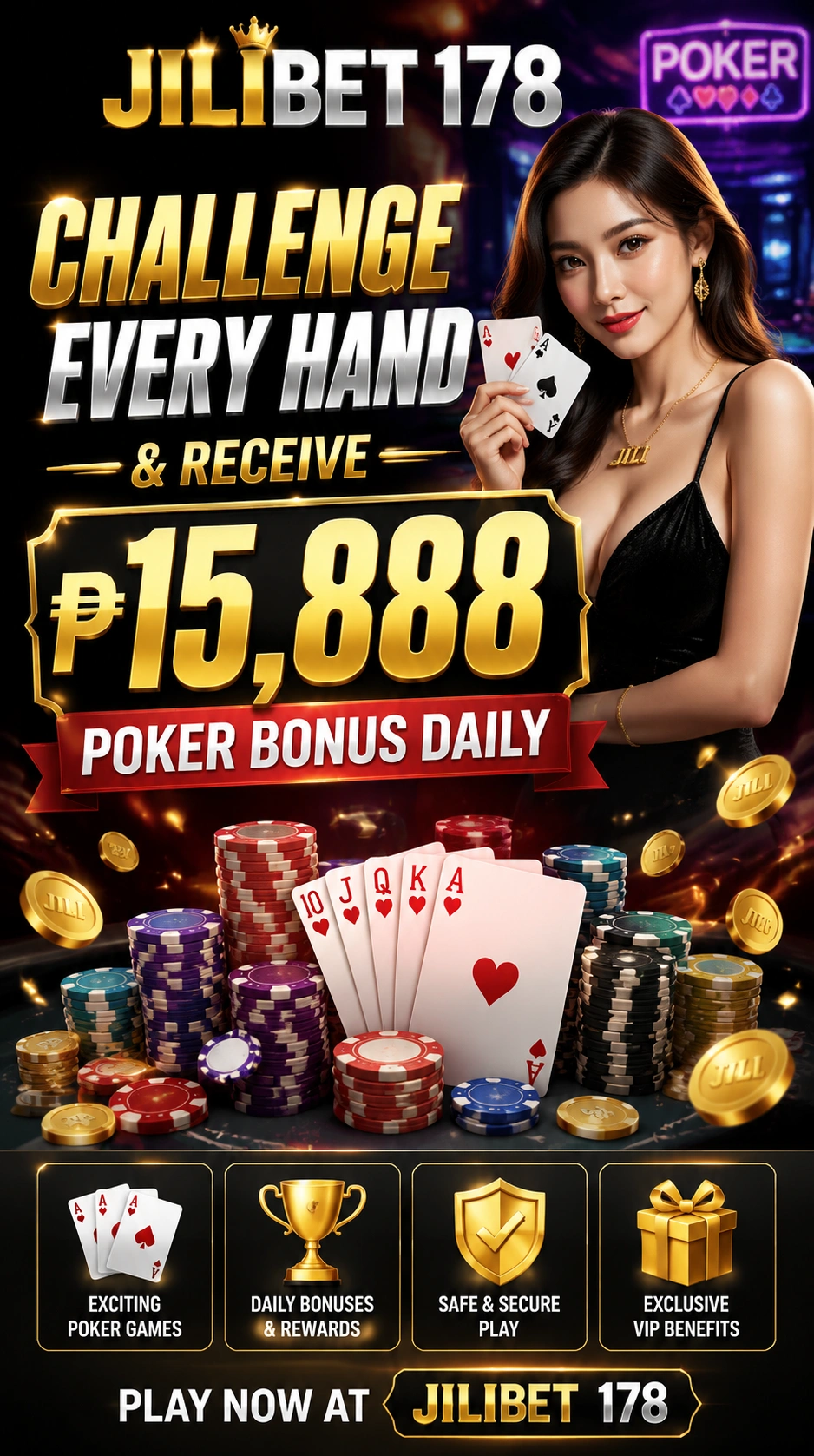 Online poker lobby illustration for Filipino players